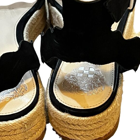 Vince Camuto Women's Espadrille Wedge Sandal Sueded Black Summer 8.5 (39) 8 1/2M - Picture 4 of 14